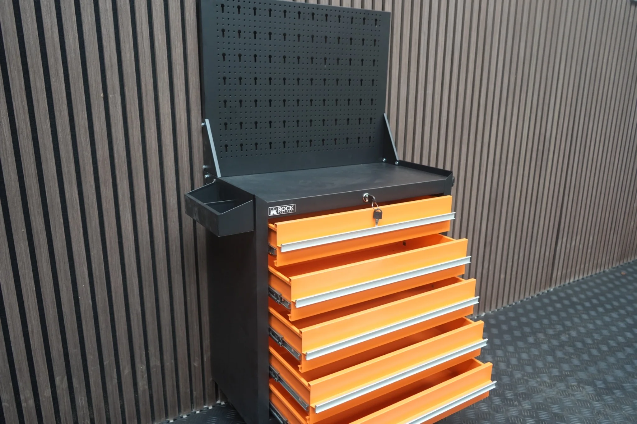 Rock RT-083 24" Steel tool chest with 4 drawers and backboard - Image 6